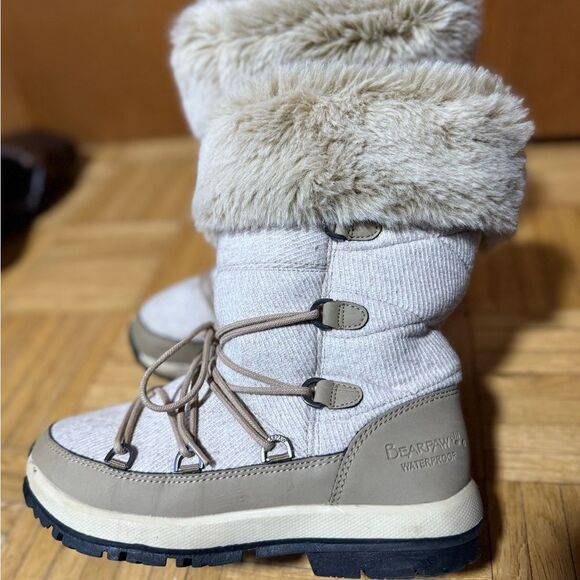 BearPaw Snowboots Sweater Cream Color Women's Size 7 - Picture 5 of 9